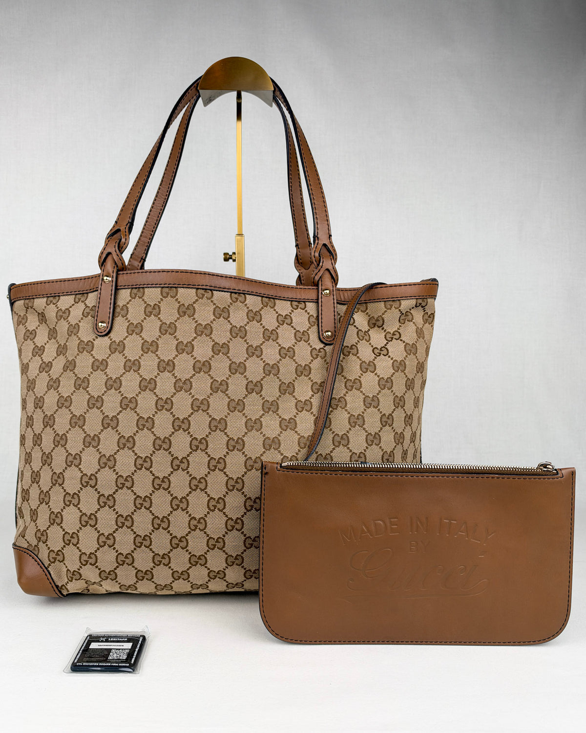 Gucci GG Canvas Craft Large Tote Bag – Brown
