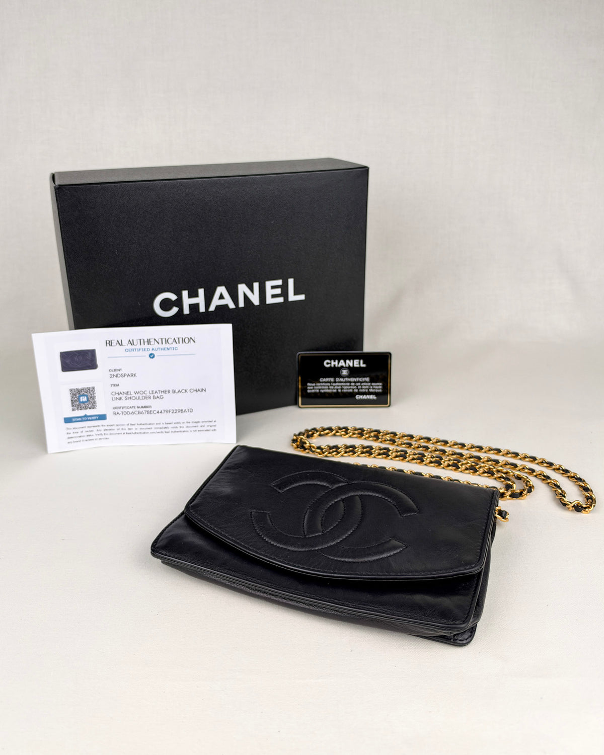 Chanel Vintage Series 3 Wallet on Chain Lambskin Bag – Black