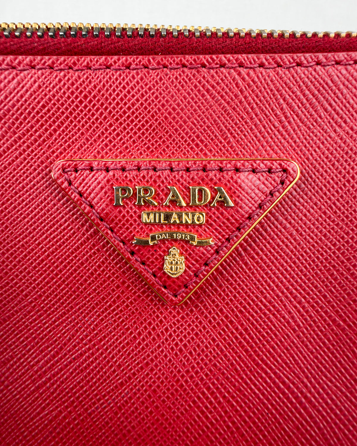 Prada Medium Double Galleria Saffiano Bag – Fuoco Red