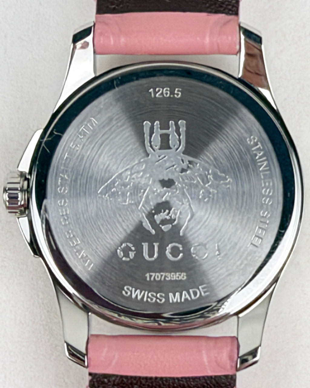 Gucci G-Timeless YA126578 Quartz Watch – Pink Dial