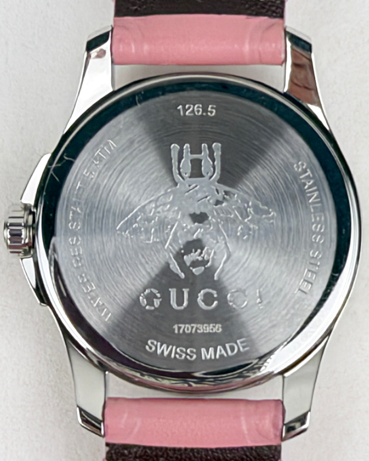 Gucci G-Timeless YA126578 Quartz Watch – Pink Dial