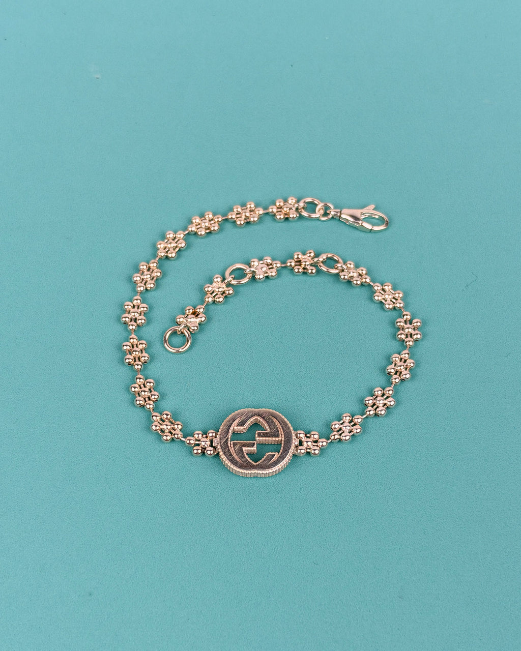 Gucci Interlocking G Flower Sterling Silver Bracelet