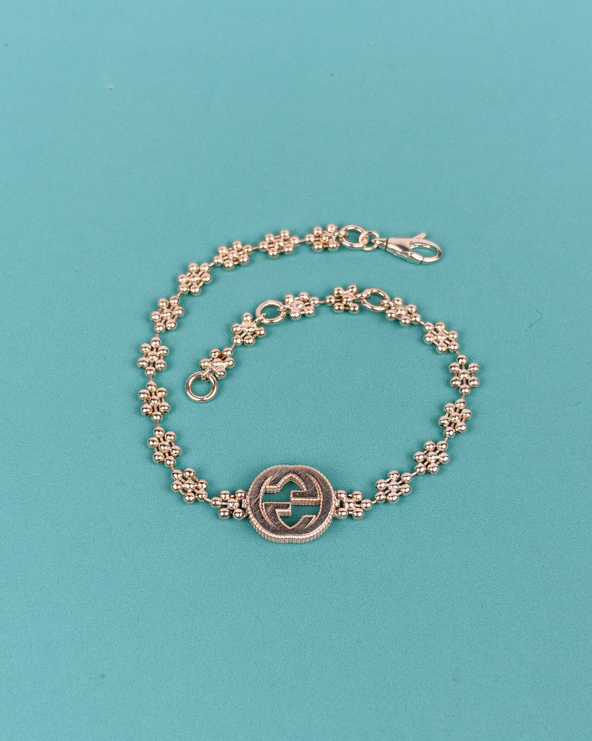 Gucci Interlocking G Flower Sterling Silver Bracelet