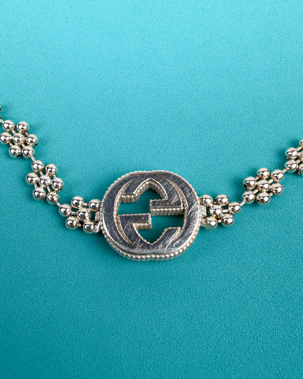 Gucci Interlocking G Flower Sterling Silver Bracelet