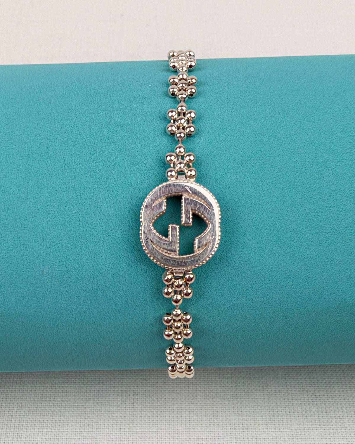 Gucci Interlocking G Flower Sterling Silver Bracelet