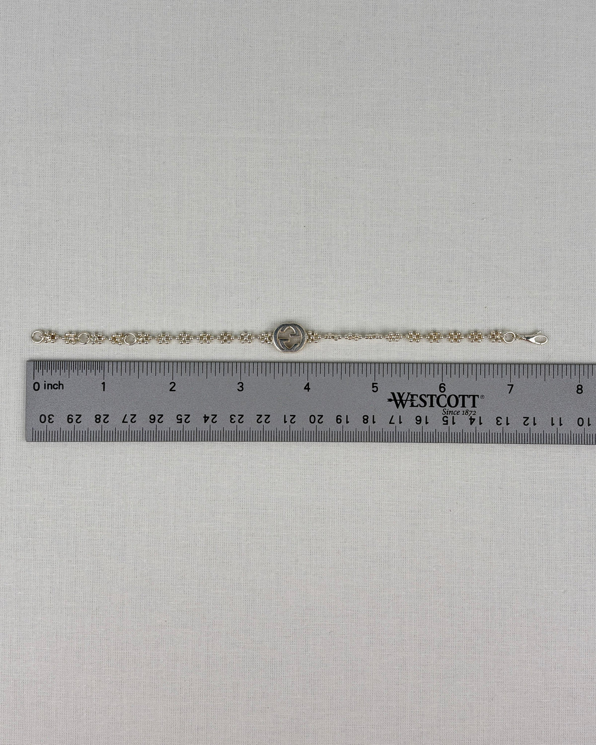 Gucci Interlocking G Flower Sterling Silver Bracelet