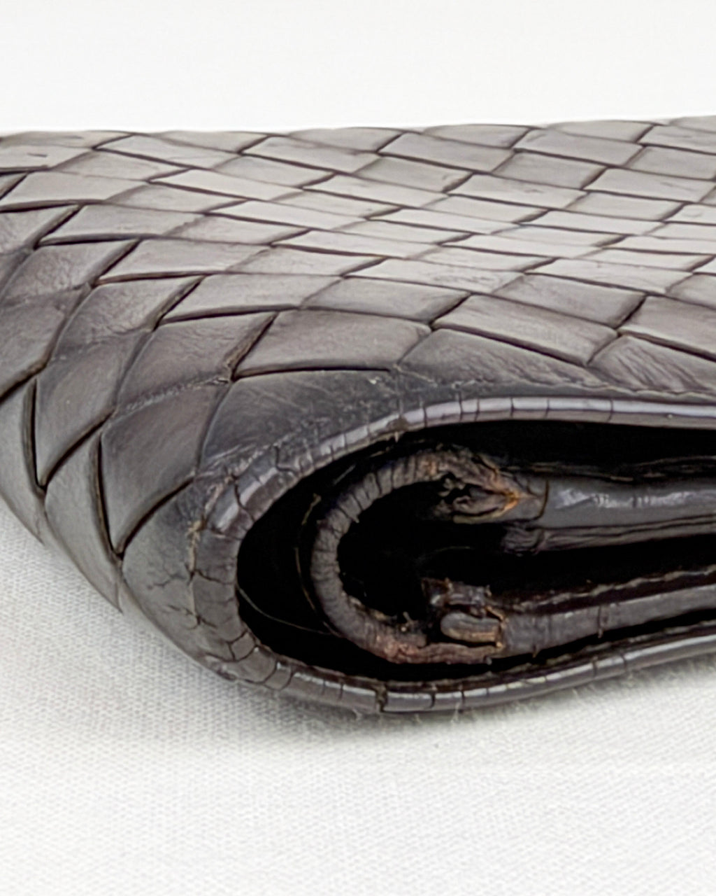 Bottega Veneta Intrecciato Bifold Black Leather Wallet