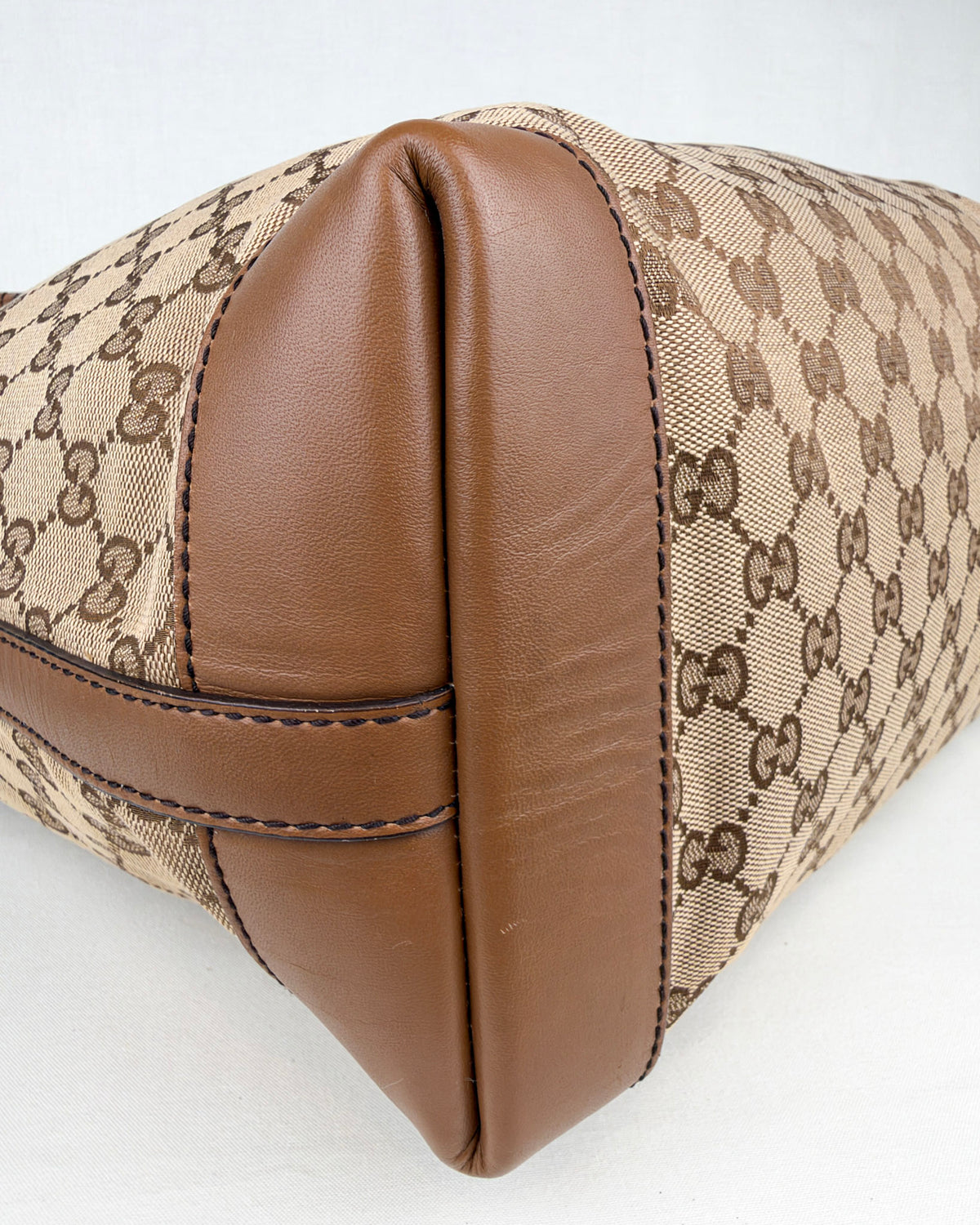 Gucci GG Canvas Craft Large Tote Bag – Brown