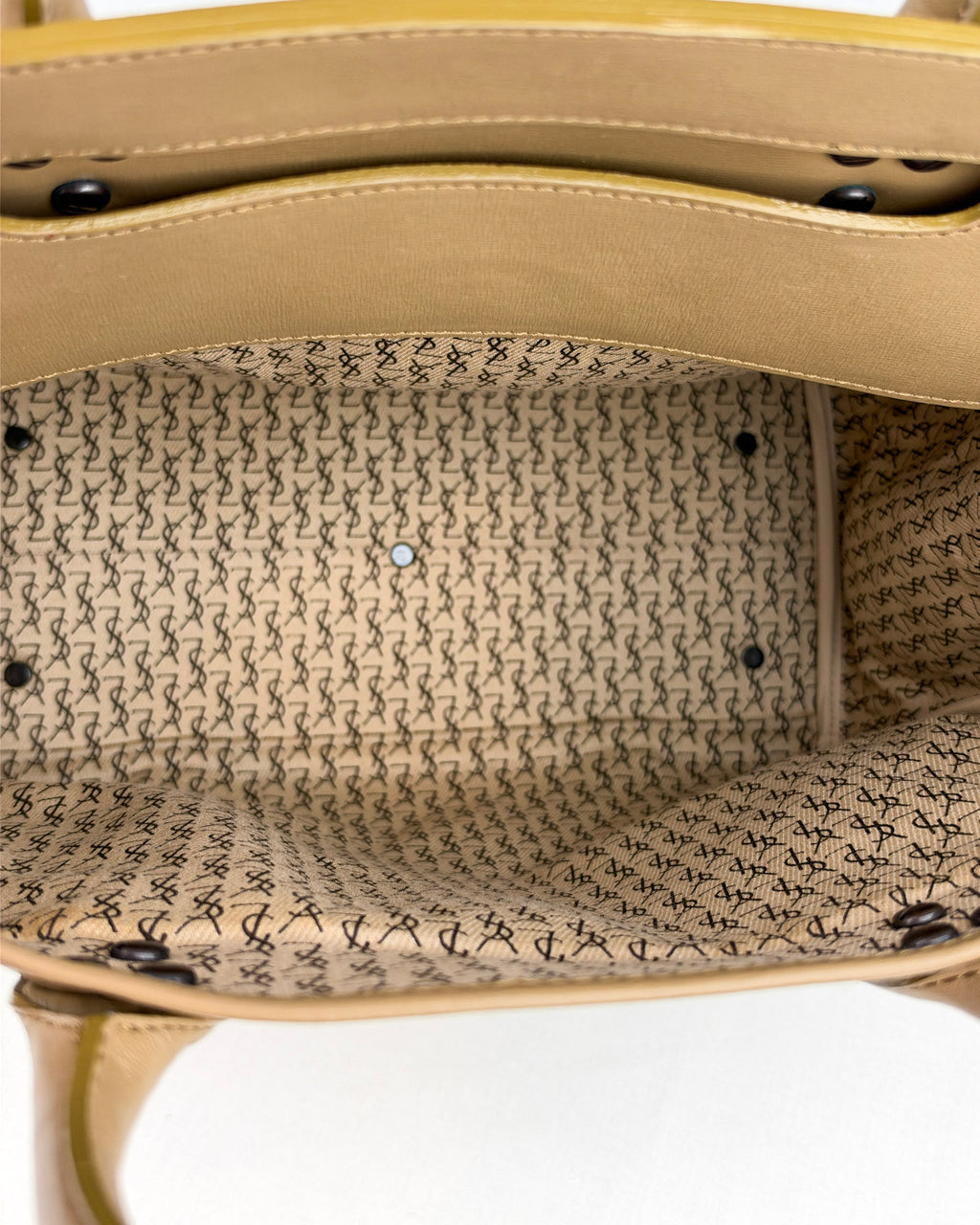 Yves Saint Laurent Vintage Giraffe Print Canvas Tote – Brown