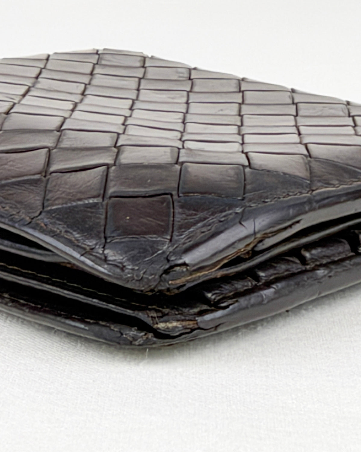 Bottega Veneta Intrecciato Bifold Black Leather Wallet
