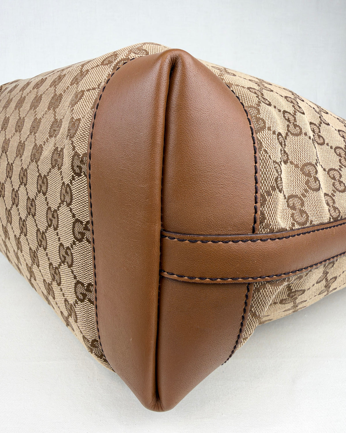 Gucci GG Canvas Craft Large Tote Bag – Brown