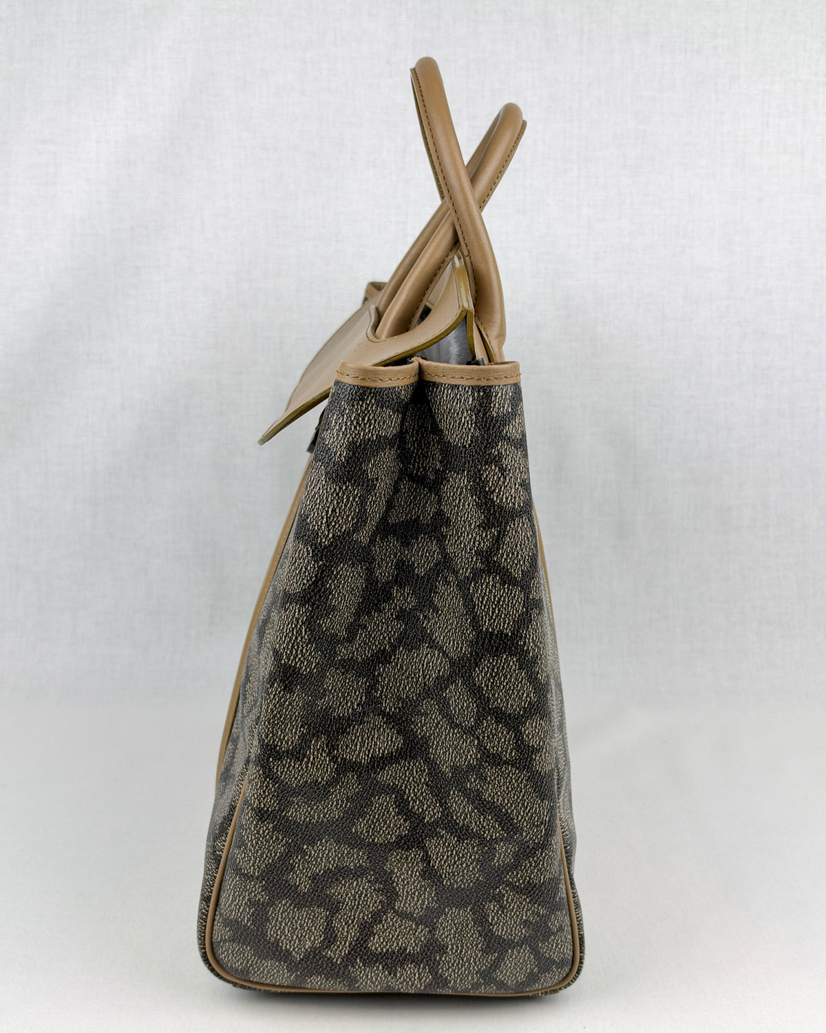 Yves Saint Laurent Vintage Giraffe Print Canvas Tote – Brown