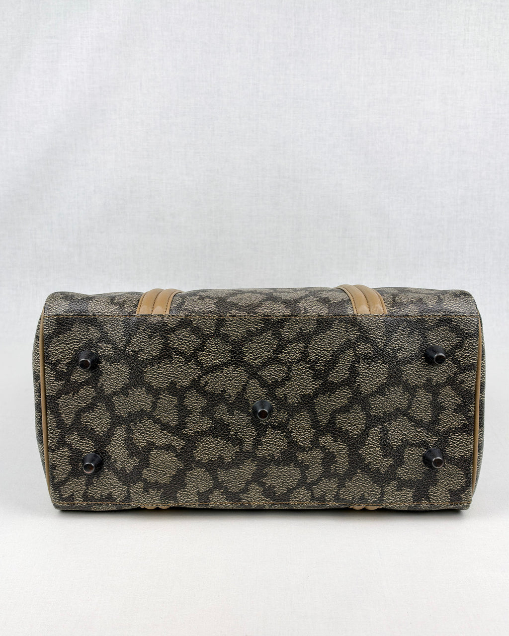 Yves Saint Laurent Vintage Giraffe Print Canvas Tote – Brown