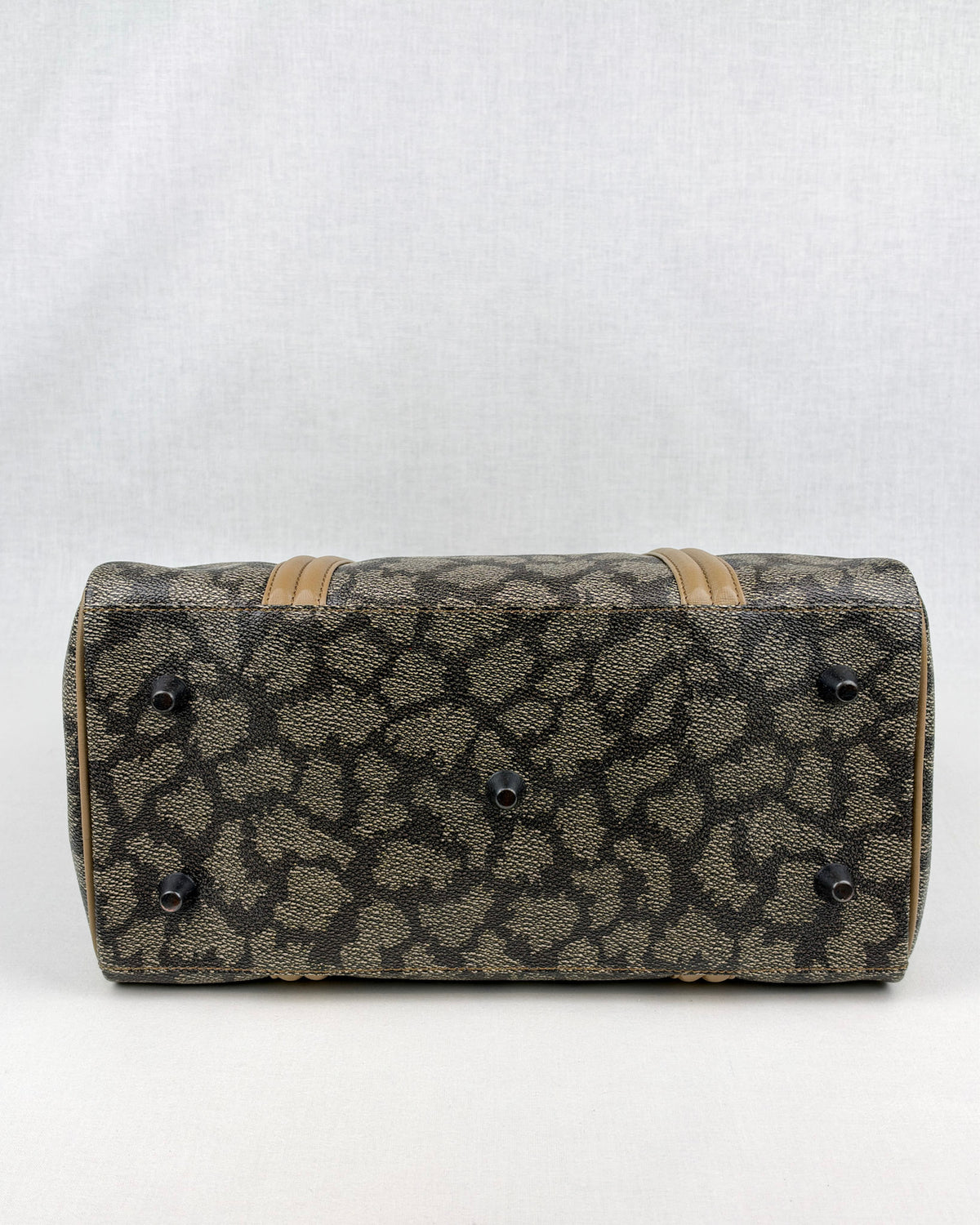 Yves Saint Laurent Vintage Giraffe Print Canvas Tote – Brown
