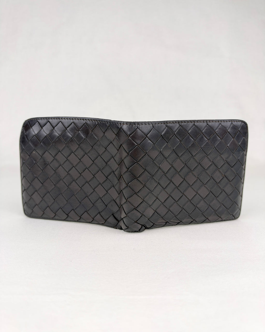 Bottega Veneta Intrecciato Bifold Black Leather Wallet