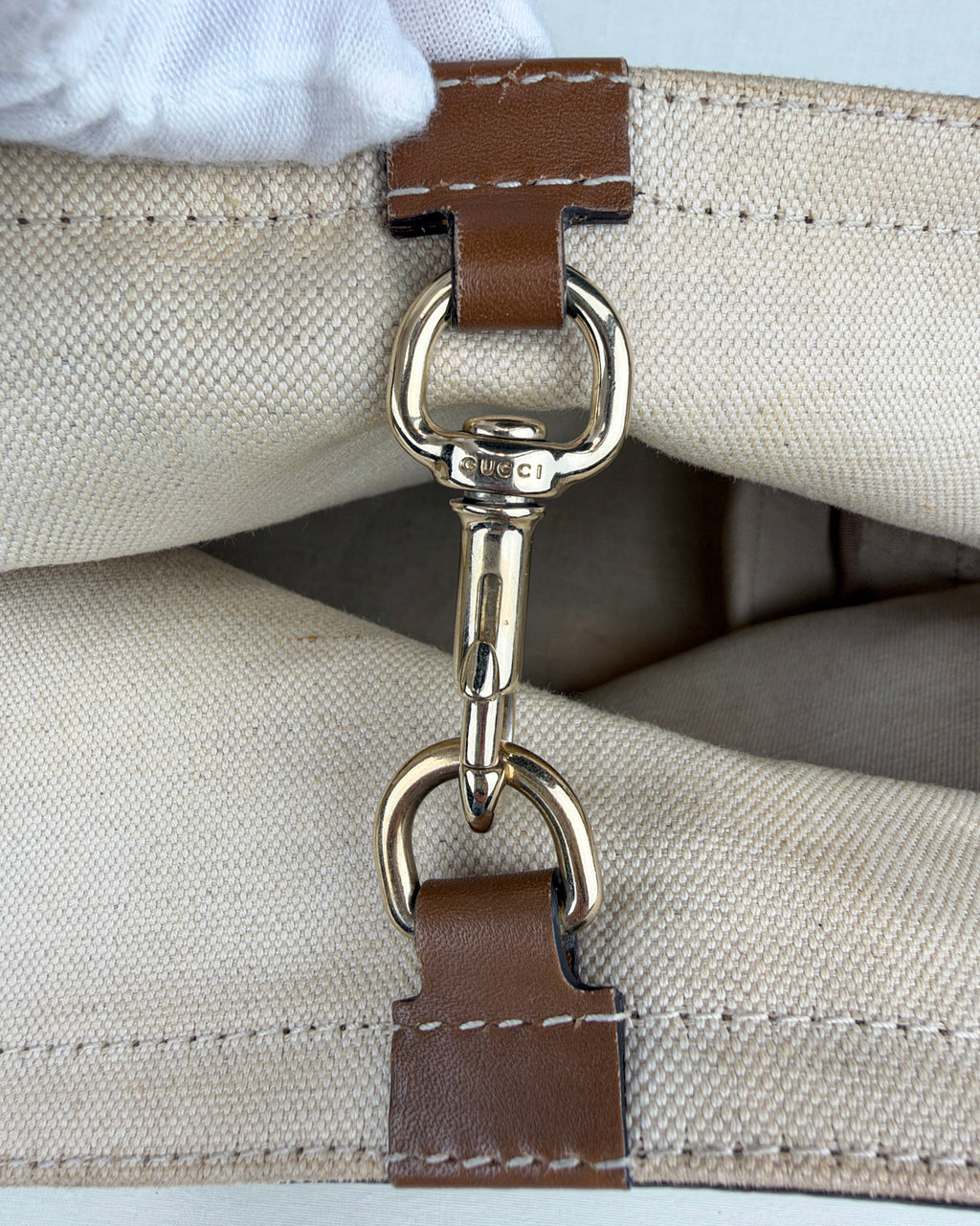 Gucci GG Canvas Craft Large Tote Bag – Brown