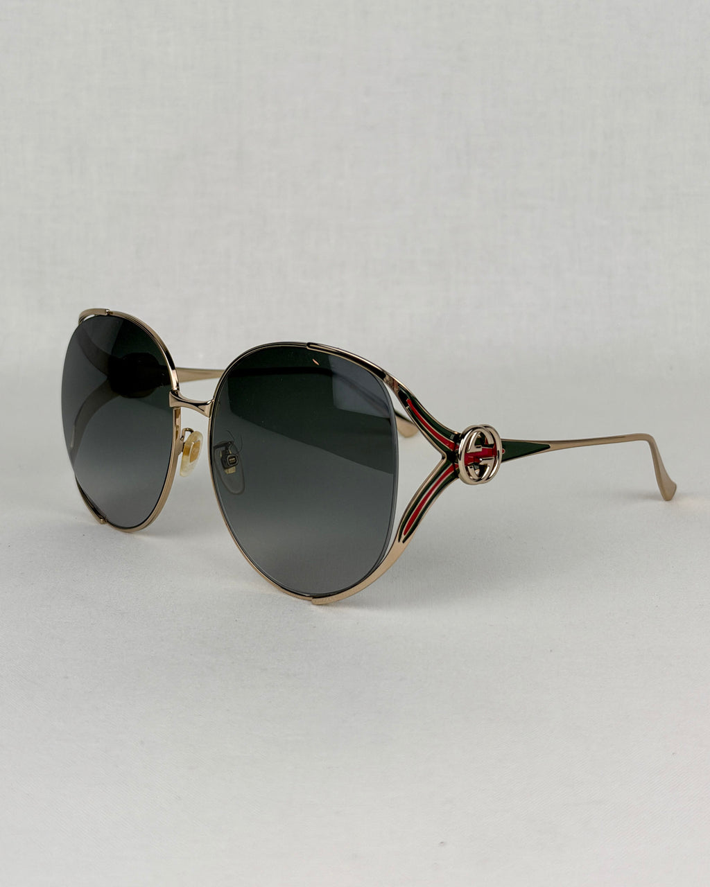 Gucci GG0225S Gold Metal Sunglasses – Gray Gradient