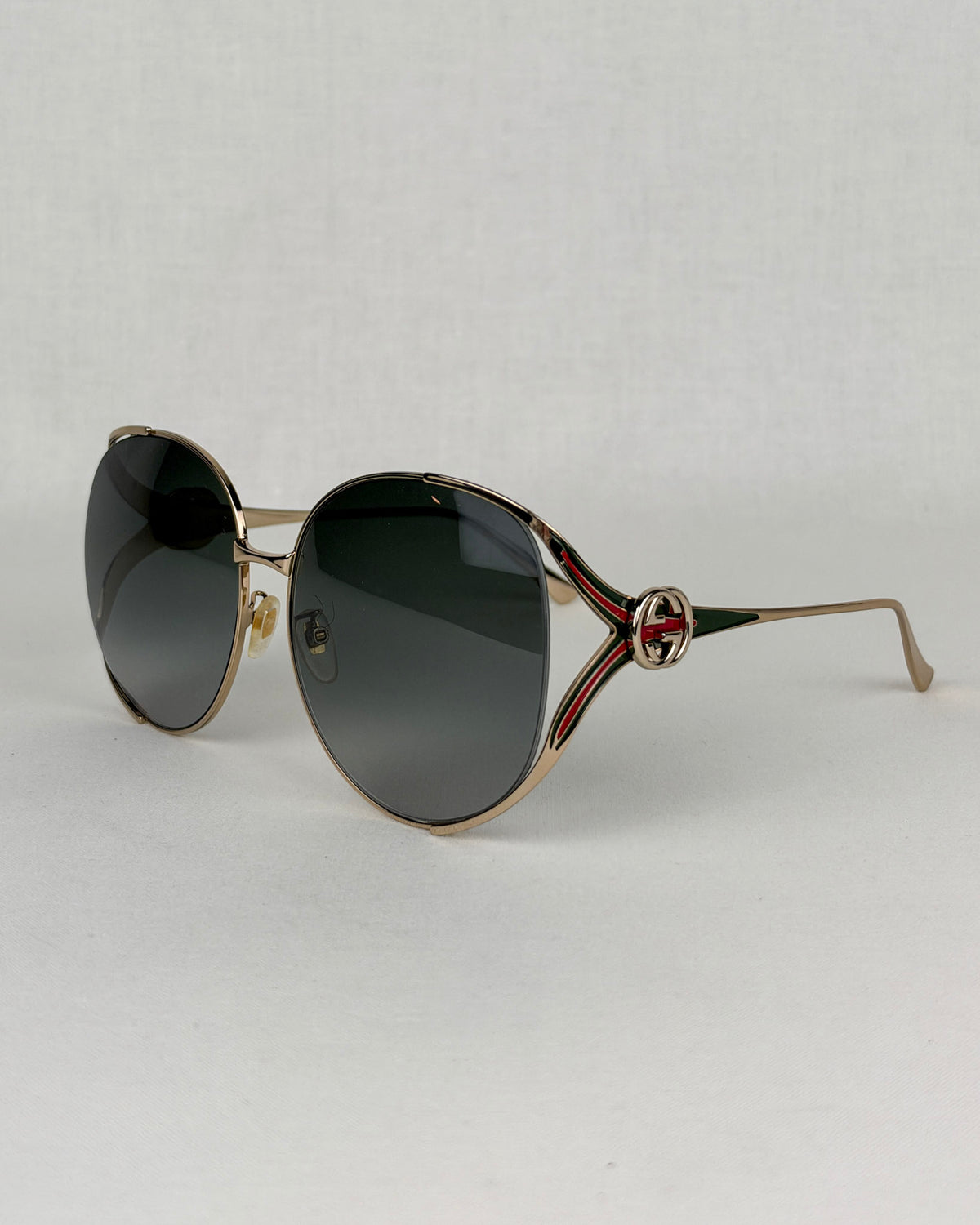 Gucci GG0225S Gold Metal Sunglasses – Gray Gradient