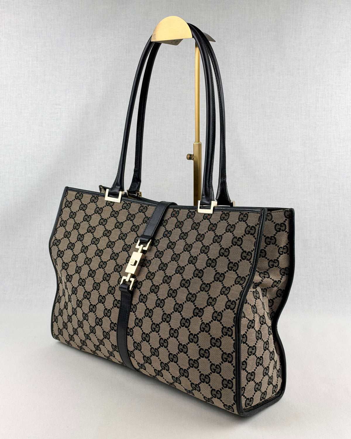 Gucci Jackie GG Canvas Handbag – Black