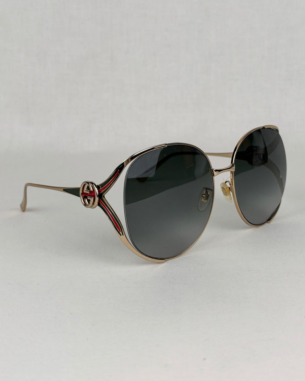Gucci GG0225S Gold Metal Sunglasses – Gray Gradient