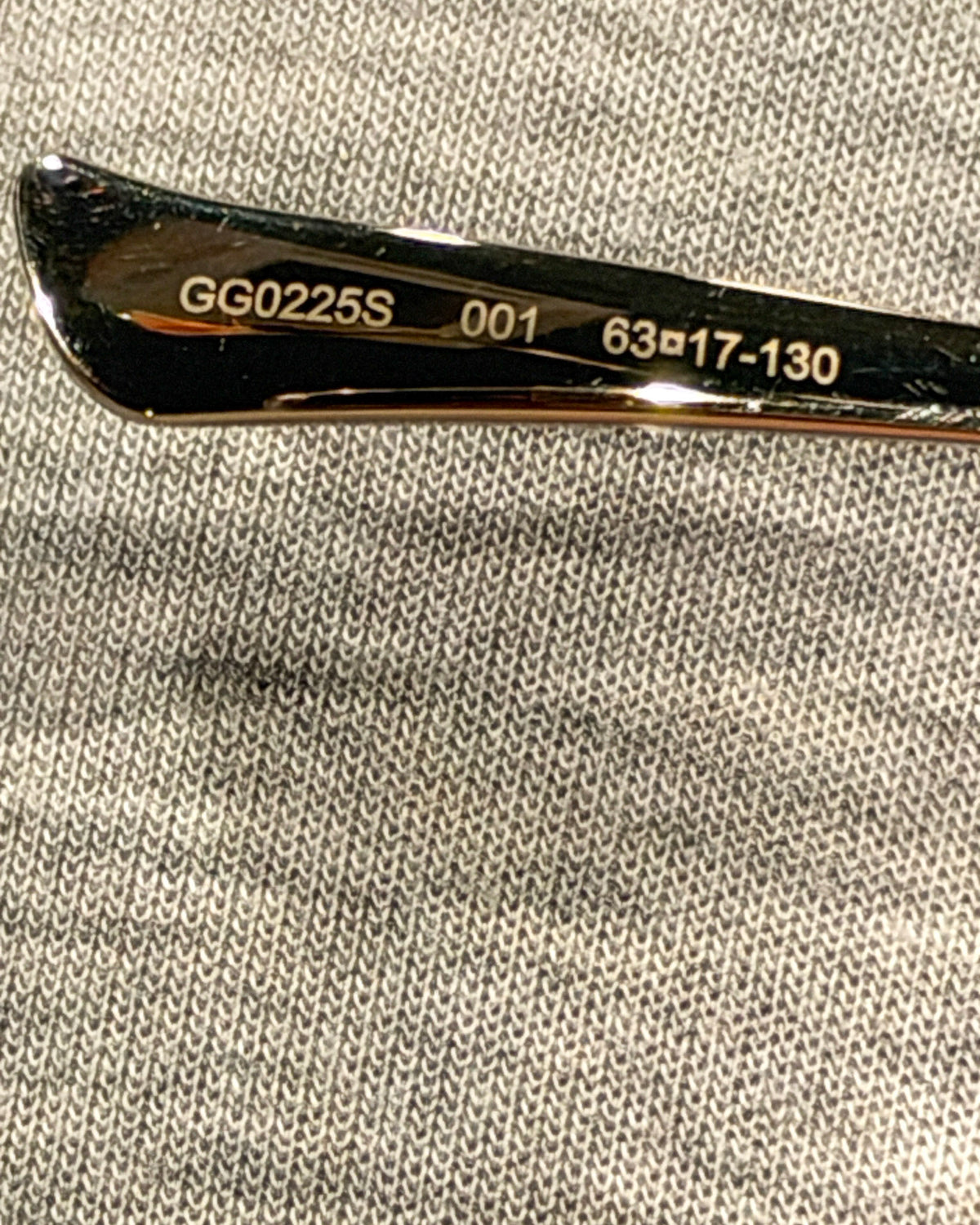 Gucci GG0225S Gold Metal Sunglasses – Gray Gradient