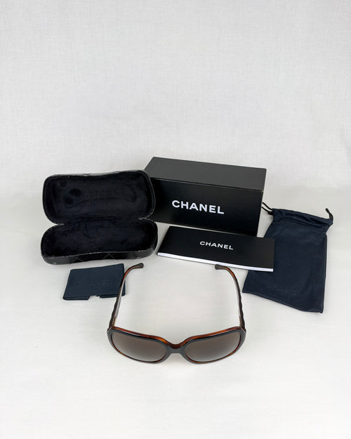 Chanel 5124-A Brown Matelasse Sunglasses