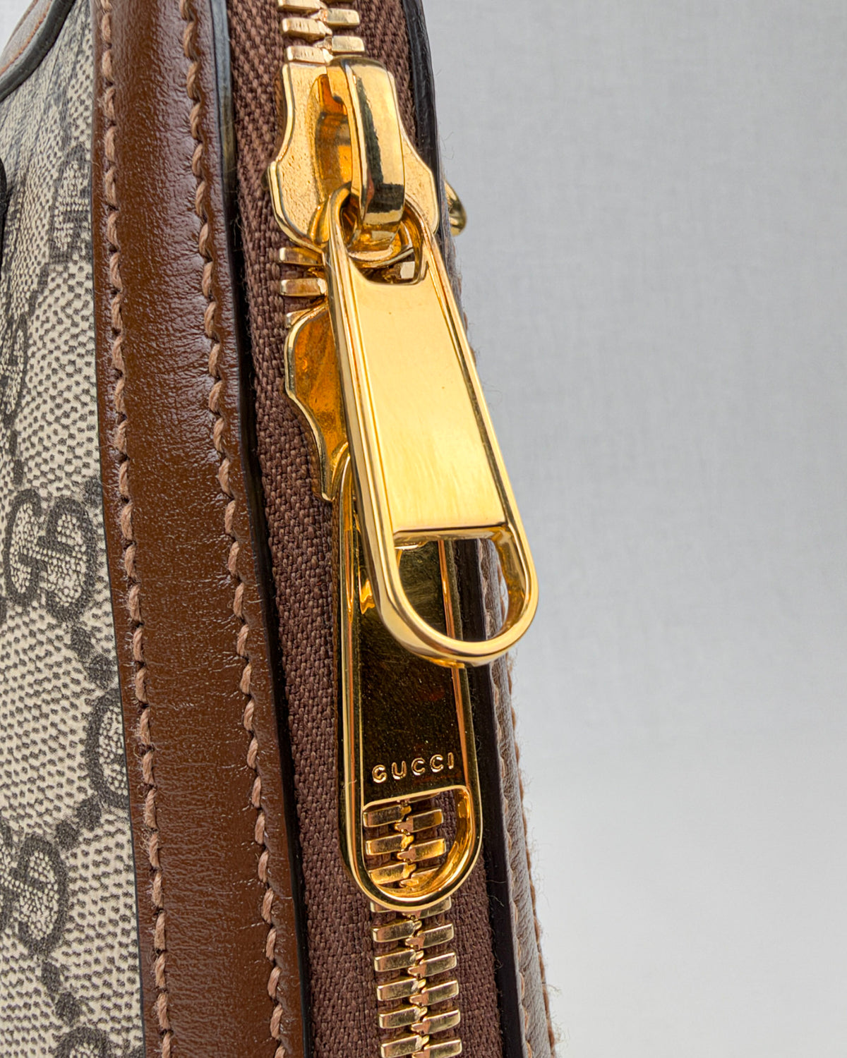 Gucci Horsebit 1955 Small GG Canvas Top Handle Bag – Brown