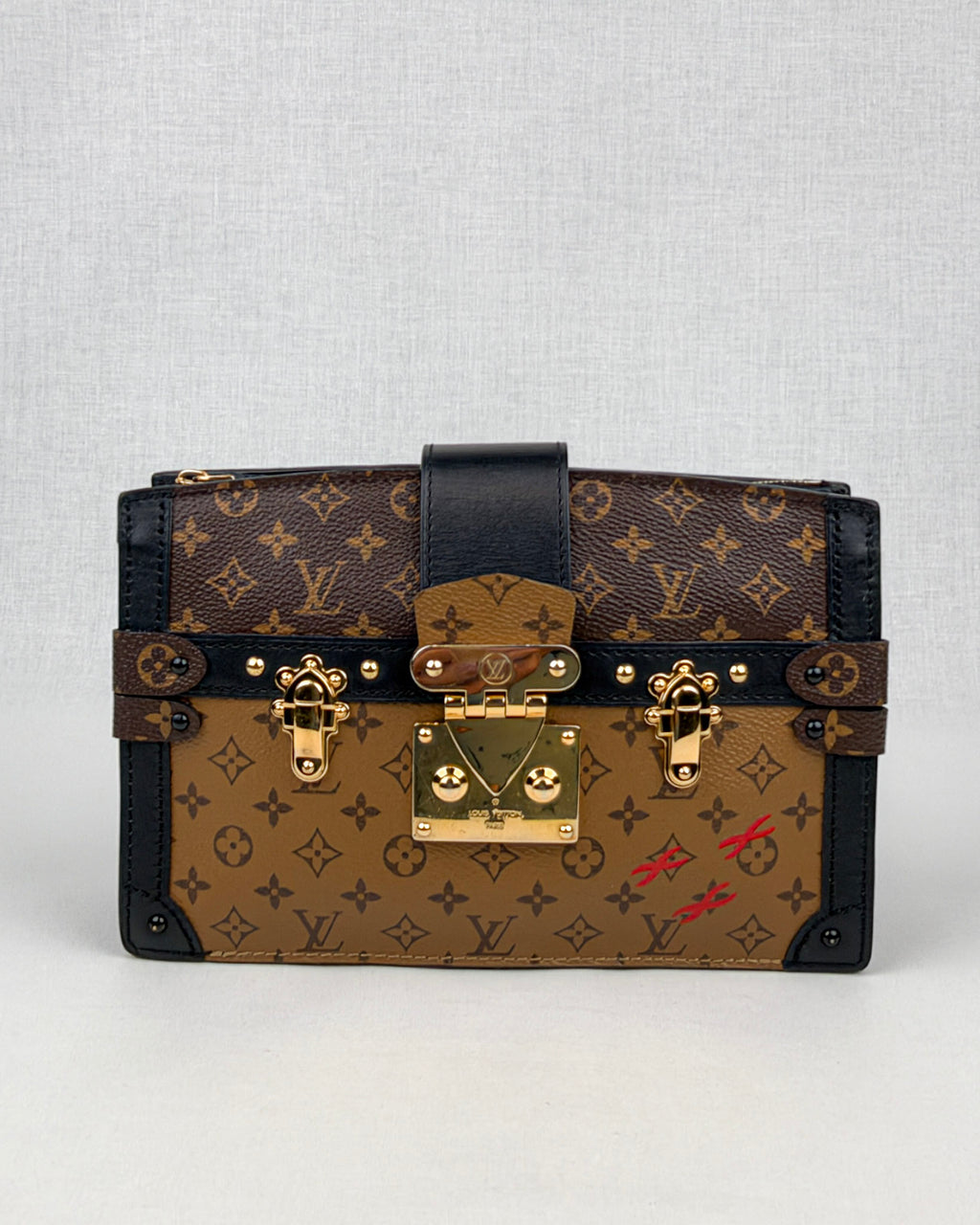 Louis Vuitton Trunk Clutch Reverse Monogram Canvas Crossbody Bag