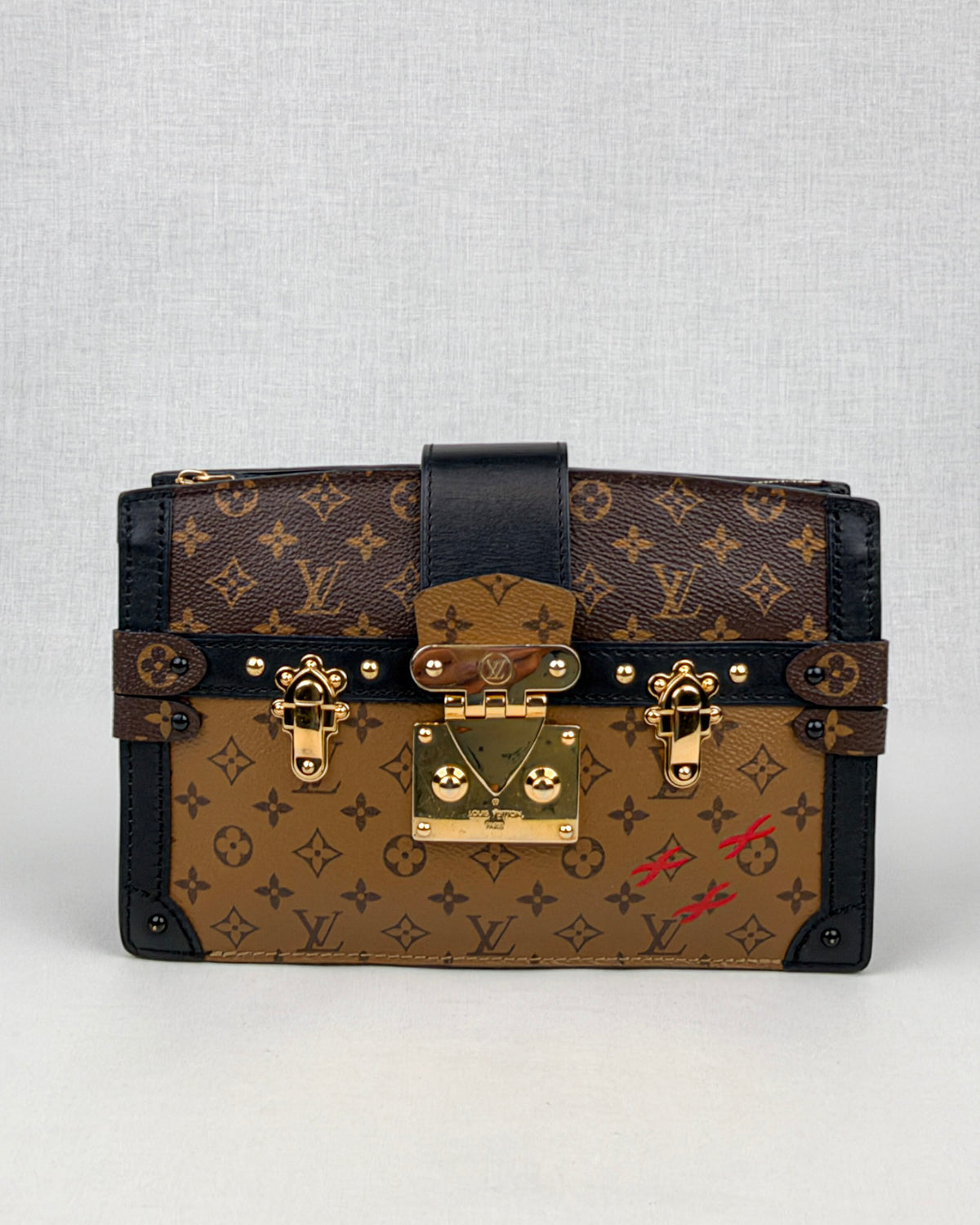 Louis Vuitton Trunk Clutch Reverse Monogram Canvas Crossbody Bag