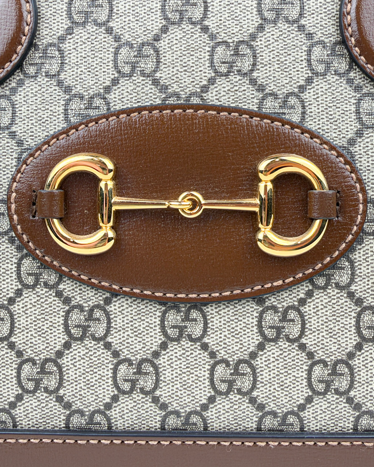 Gucci Horsebit 1955 Small GG Canvas Top Handle Bag – Brown