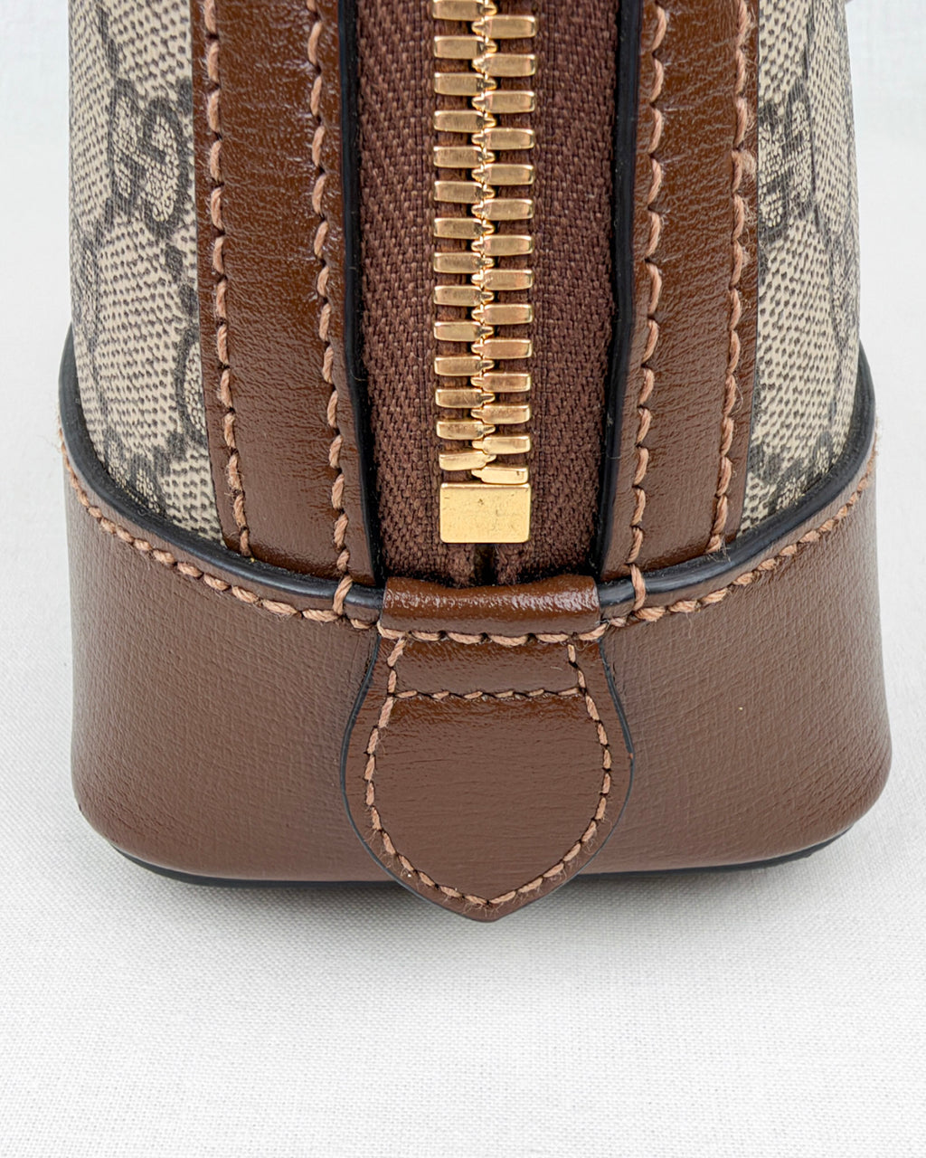 Gucci Horsebit 1955 Small GG Canvas Top Handle Bag – Brown