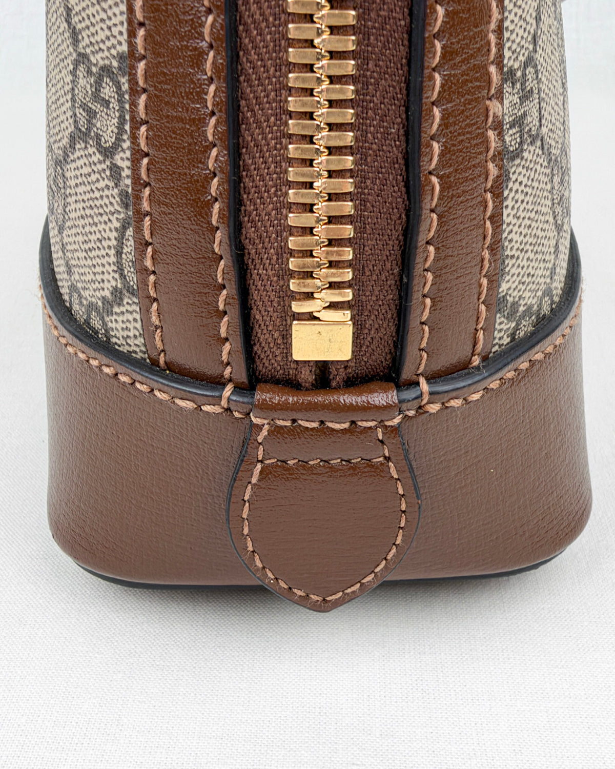 Gucci Horsebit 1955 Small GG Canvas Top Handle Bag – Brown