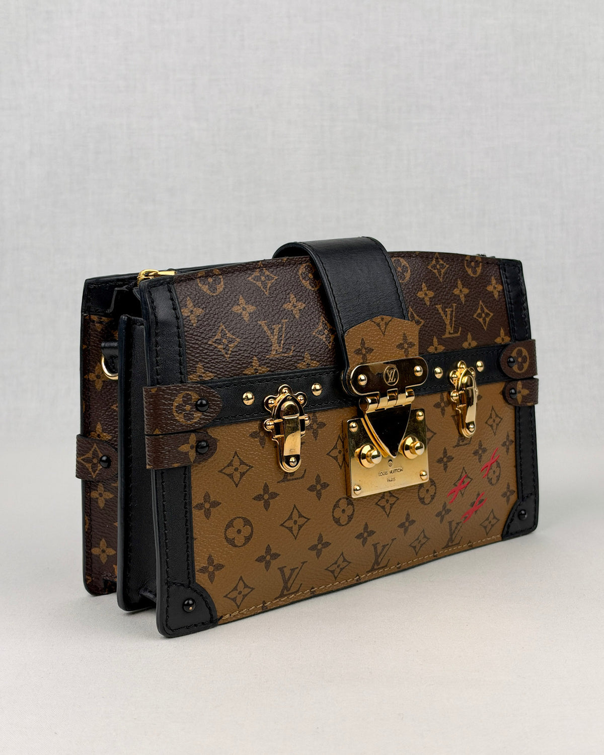 Louis Vuitton Trunk Clutch Reverse Monogram Canvas Crossbody Bag
