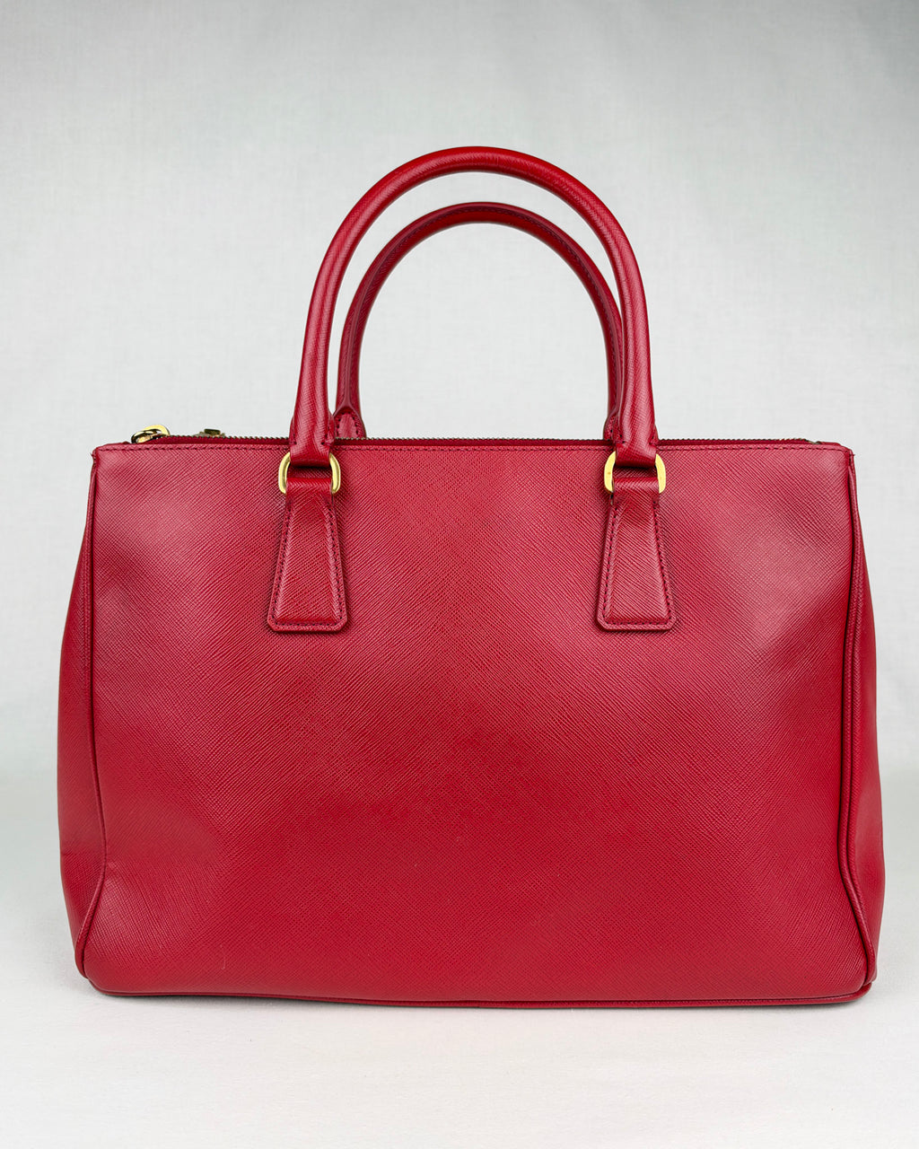 Prada Medium Double Galleria Saffiano Bag – Fuoco Red
