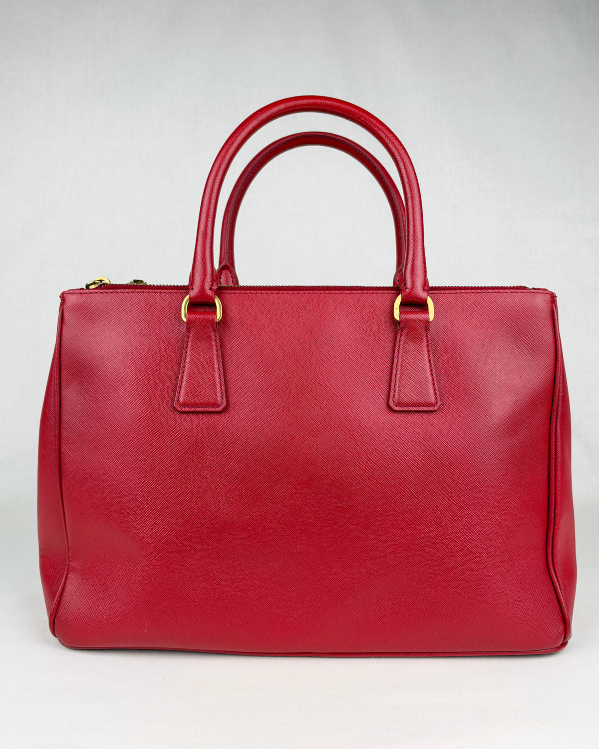 Prada Medium Double Galleria Saffiano Bag – Fuoco Red