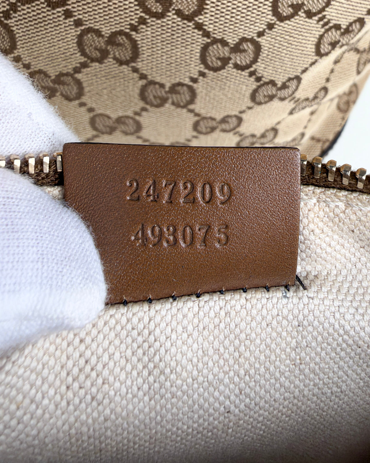 Gucci GG Canvas Craft Large Tote Bag – Brown
