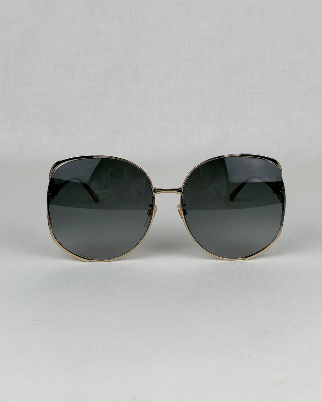 Gucci GG0225S Gold Metal Sunglasses – Gray Gradient