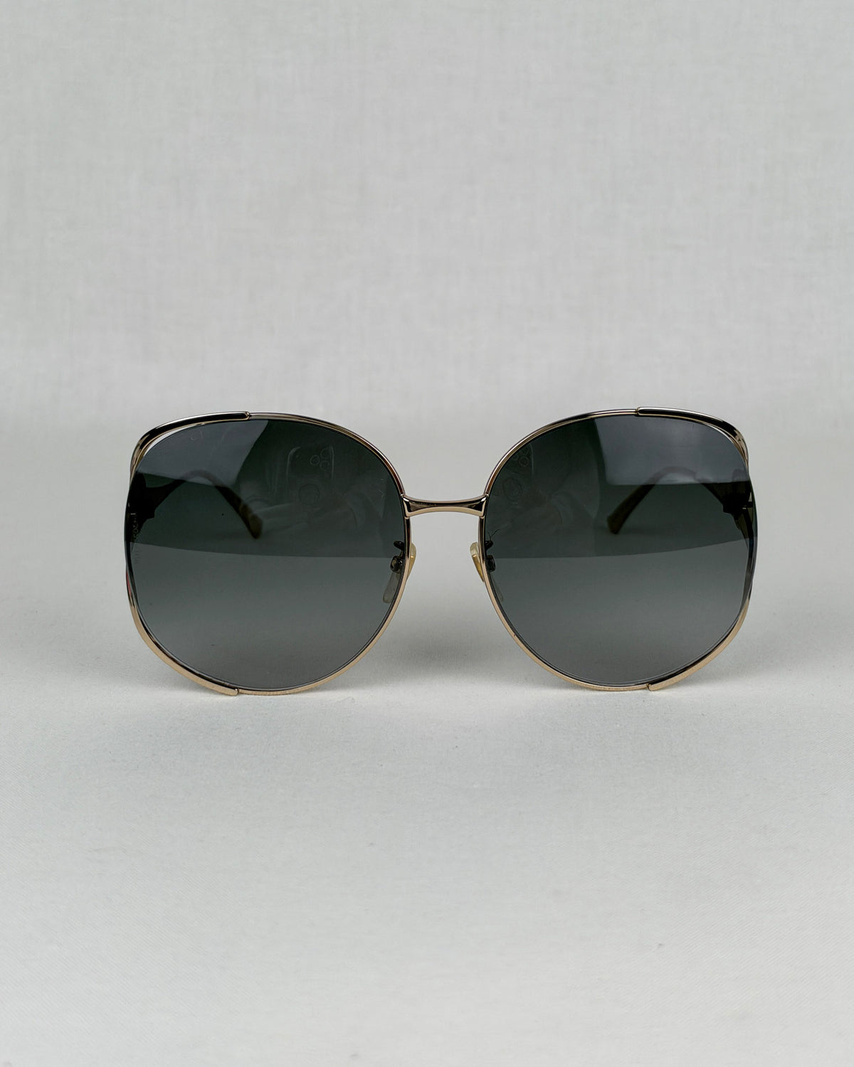 Gucci GG0225S Gold Metal Sunglasses – Gray Gradient