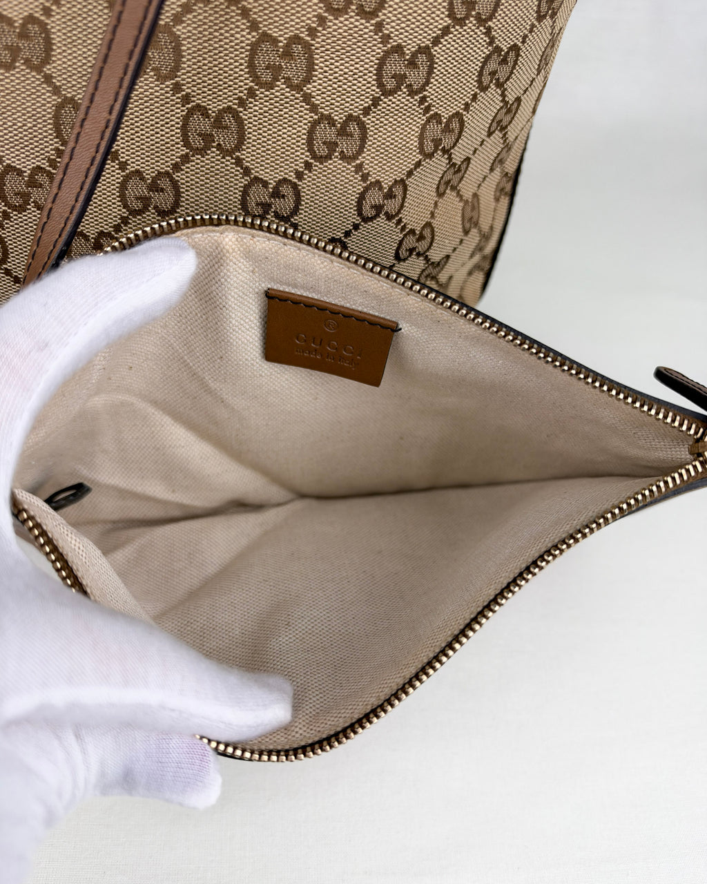 Gucci GG Canvas Craft Large Tote Bag – Brown