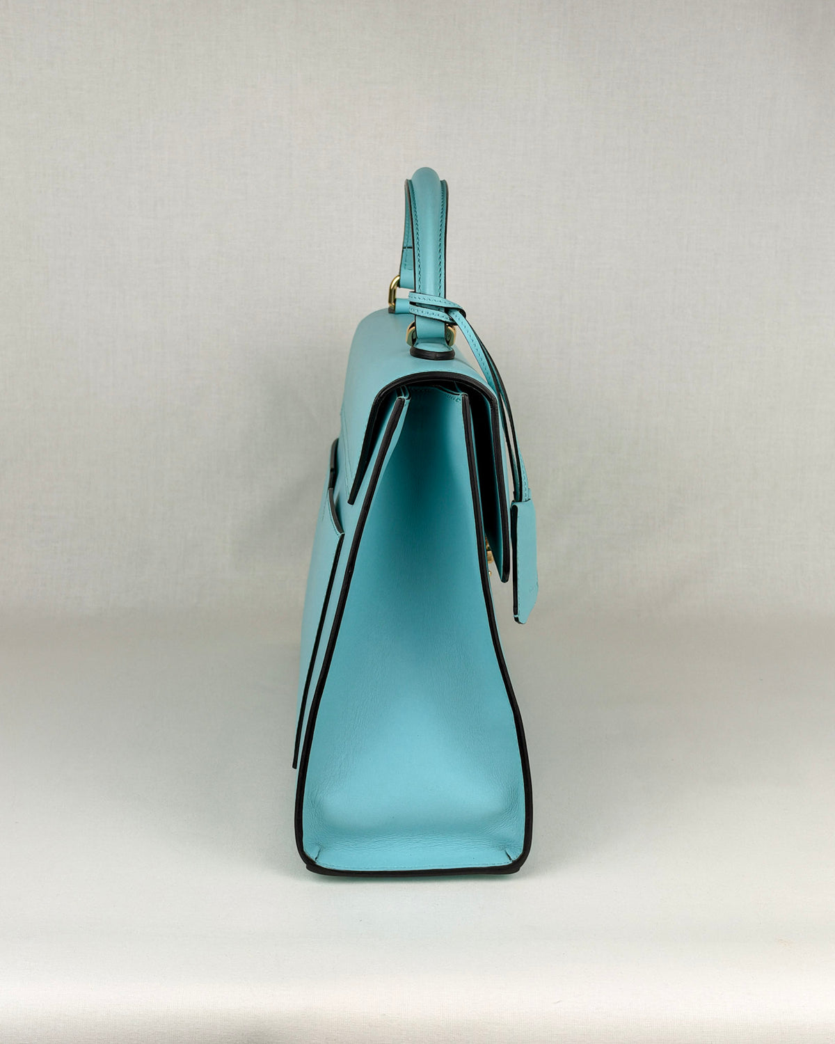 Gucci Padlock Medium Leather Top Handle Bag – Teal Blue