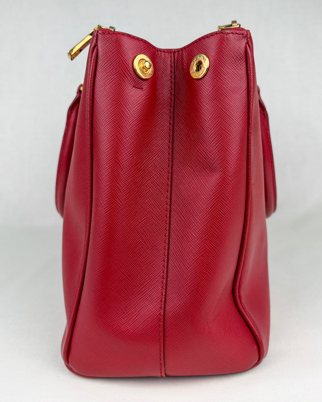 Prada Medium Double Galleria Saffiano Bag – Fuoco Red