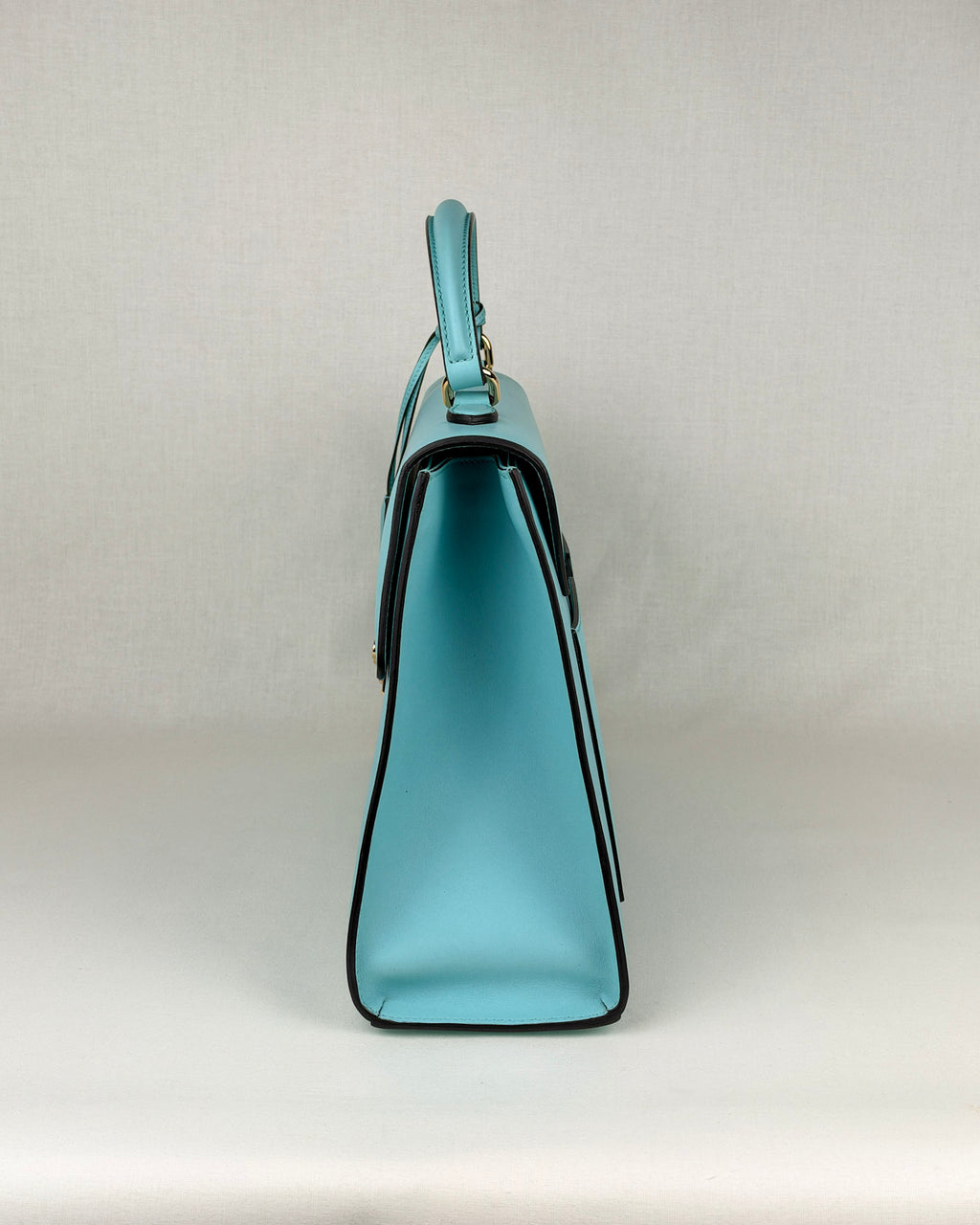 Gucci Padlock Medium Leather Top Handle Bag – Teal Blue