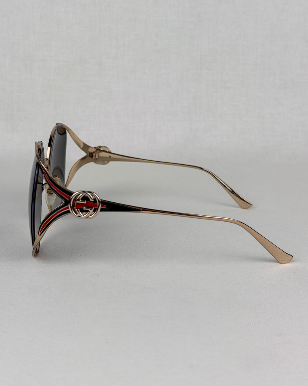 Gucci GG0225S Gold Metal Sunglasses – Gray Gradient