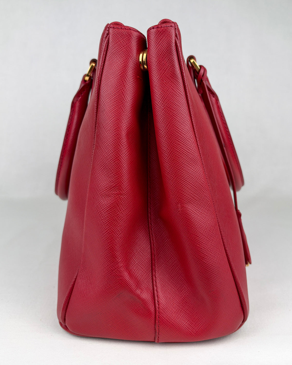 Prada Medium Double Galleria Saffiano Bag – Fuoco Red