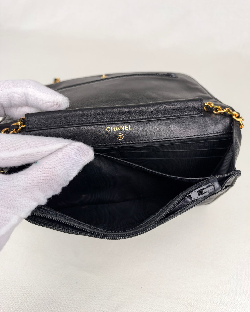 Chanel Vintage Series 3 Wallet on Chain Lambskin Bag – Black
