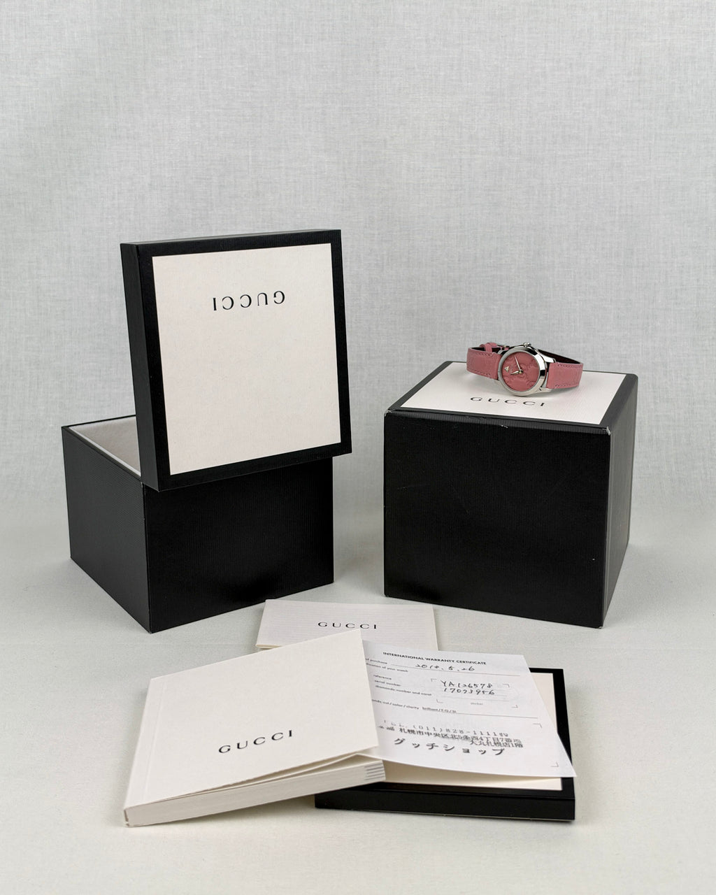 Gucci G-Timeless YA126578 Quartz Watch – Pink Dial