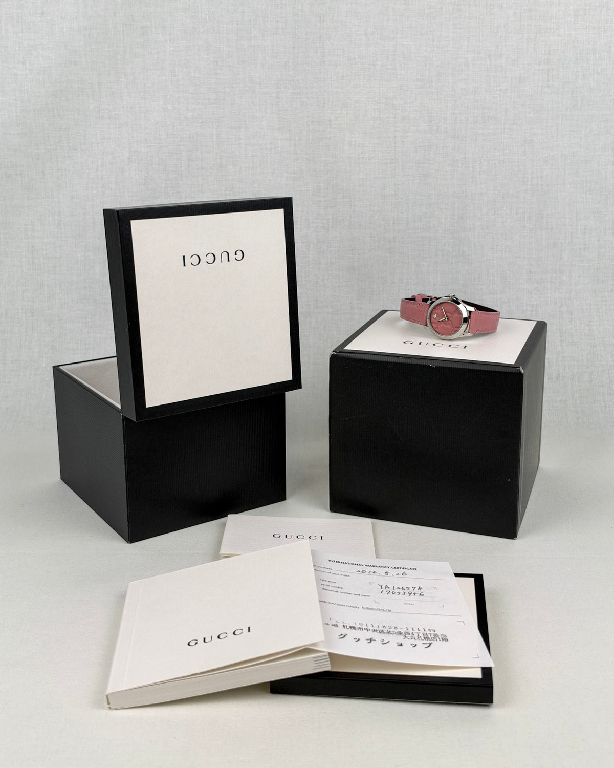 Gucci G-Timeless YA126578 Quartz Watch – Pink Dial