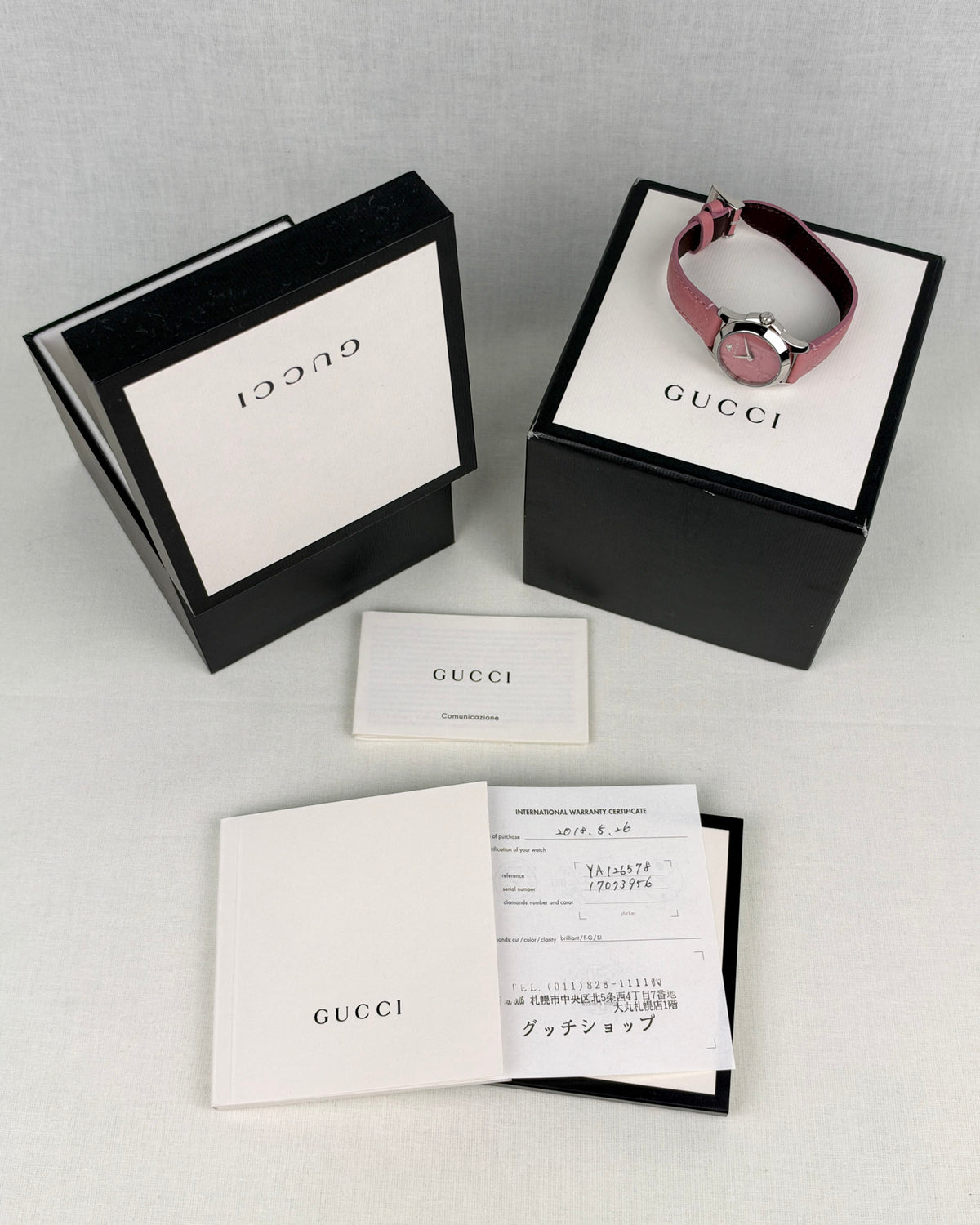 Gucci G-Timeless YA126578 Quartz Watch – Pink Dial