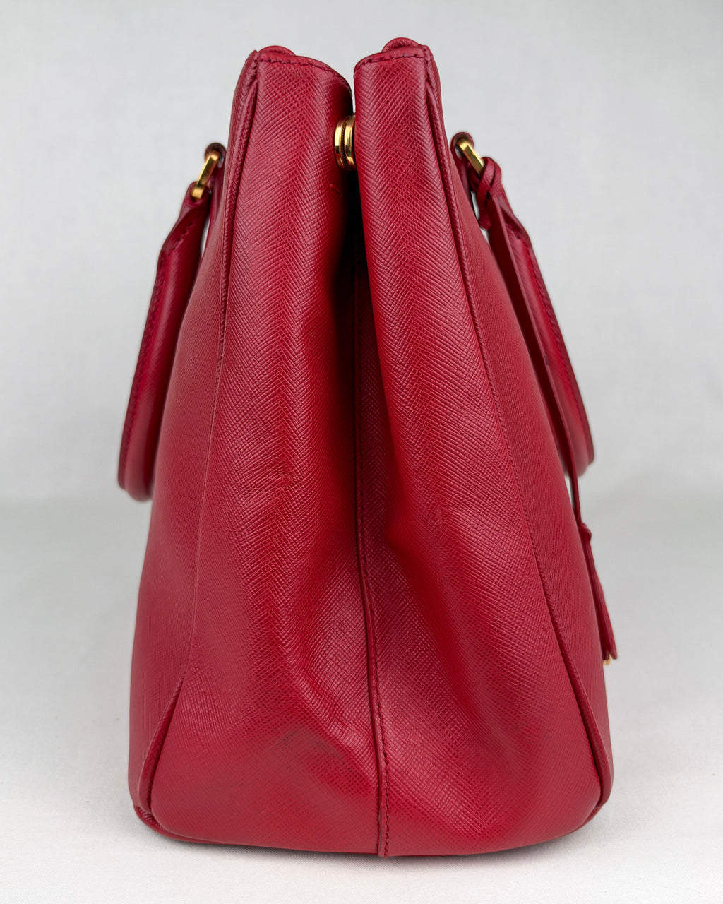 Prada Medium Double Galleria Saffiano Bag – Fuoco Red
