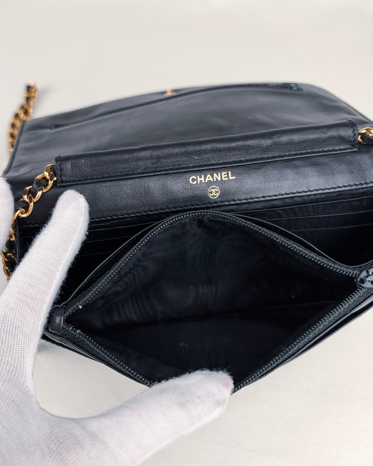 Chanel Vintage Series 3 Wallet on Chain Lambskin Bag – Black
